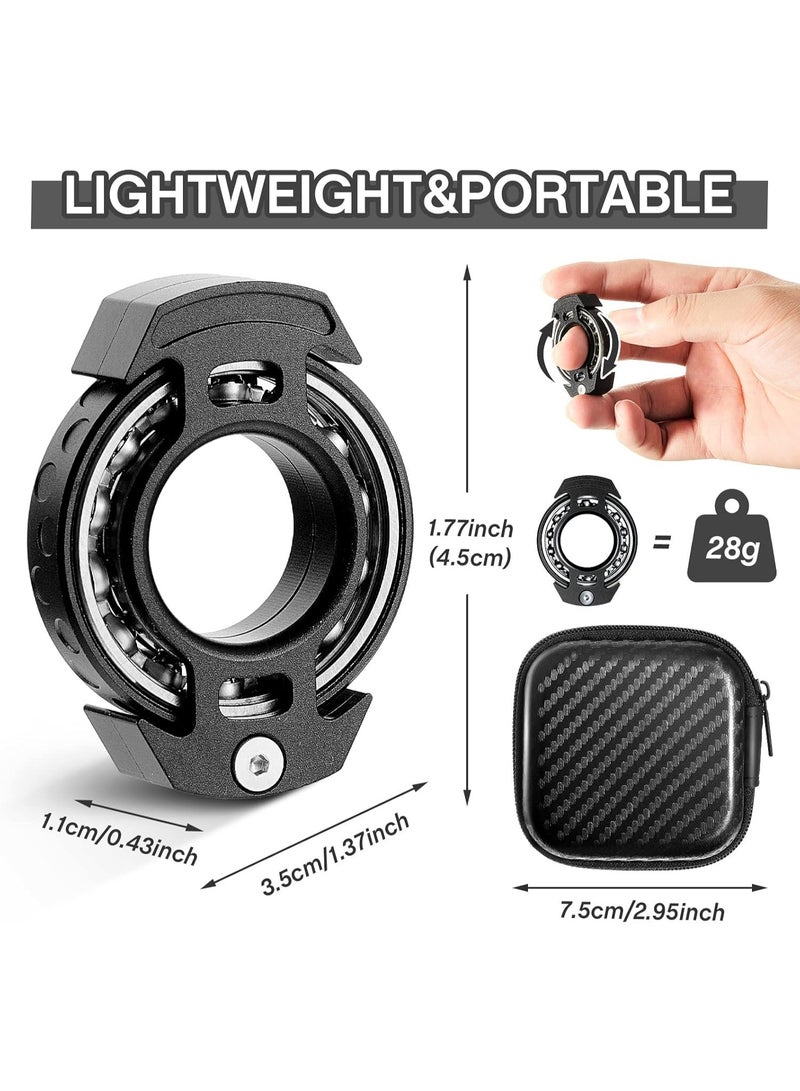 Metal  Relief Toys  Hand Toys Bearings Stress Reduction Anxiety Metal Focus Finger Coin Hand Toy for Adults Relieving Stress Boredom Autism(Black) ﻿ - Image 3